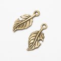 Veined Leaf Charm in 2 Metal Finishes for Jewelry Making view 5