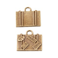 Travel Suitcase Charm in 5 Metal Finishes for Jewelry Making view 7