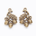 Oak Leaf And Acorn Cluster Charm in Multiple Metal Finishes for Jewelry Making view 5