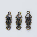 Double Loop Fish Skeleton Connectors in Two Finishes view 5
