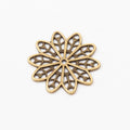Gold Bronze and Silver Openwork Flower Charms for Crafts view 7