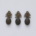 Textured Pineapple Metal Charms in Three Metallic Finishes view 6