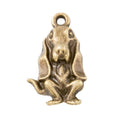 Seated Long Ear Dog Metal Charms In Two Finishes For Jewelry Making view 5