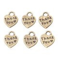 Thank You Heart Metal Charms in Seven Finish Options view 8