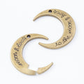 Crescent Moon To The Moon And Back Charm Metal Jewelry Making Component view 6