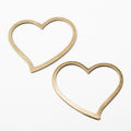 Open Heart Outline Jewelry Links in Two Antique Finishes view 5
