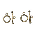 Round Toggle Clasp in 2 Metal Finishes for Jewelry Making view 5
