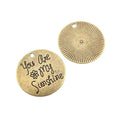 You Are My Sunshine Round Message Charm in Two Finishes view 5