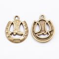 Horseshoe and Cowboy Boot Metal Charms in Two Finishes view 5