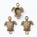 Textured Sea Turtle Double-Loop Connectors in Two Finishes view 5