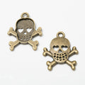Skull And Crossbones Metal Charms In Five Finishes view 6