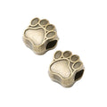 Paw Print Large Hole Metal Beads in Five Finishes for Jewelry Making view 6