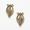 Oval Virgin Mary Multi-Loop Metal Connector in Five Finishes view 7