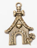 Heart Detail Doghouse Metal Charms in Two Finishes view 5