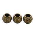 Wavy Round Barrel Bead in 4 Metal Finishes for Jewelry Making view 7