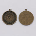 Roman Numeral Clock Face Charm in Two Antique Finishes view 5