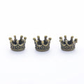 Mini Crown Metal Beads in Nine Antique and Bright Finishes view 7