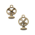 Table Fan Charm Alloy Jewelry Making Component in 2 Finish Options view 6