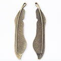 Slim Curved Feather Charm Metal Jewelry Making Pieces view 7