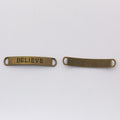 BELIEVE Word Bar Double Loop Jewelry Connector Component view 5