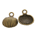 Scallop Shell Charm in Four Vintage Metal Finishes view 6