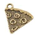 Detailed Pizza Slice Charm Metal Jewelry Making Pieces view 5