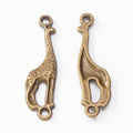 Giraffe Connector Metal Charm 2 Finish Options Craft Supply view 5