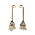 Long Handled Broom Charm Metal Jewelry Making Pieces view 6