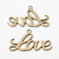 Script Love Word Metal Charm Pendant Jewelry Making Component view 7
