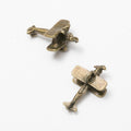 Propeller Airplane Metal Charms in 2 Pictured Finishes view 6