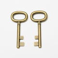 Oval Bow Skeleton Key Metal Charm for Jewelry Making in Antique Bronze and Antique Silver view 5