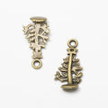Vintage Finish Metal Standing Christmas Tree Charms in 2 Style Options view 5