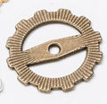 Vintage Finish Metal Round Gear Connectors in 3 Style Options view 6