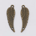 Long Feathered Wing Two-Loop Connector in Two Antique Finishes view 5