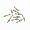 Slender Feather Charm In 2 Metal Finishes For Jewelry Making view 5