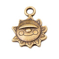 Smiling Sun Face Metal Charm Pendant For Jewelry Making view 5