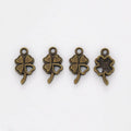Four Leaf Clover Charms in Antique Bronze, Antique Silver view 5