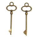 Trefoil Bow Key Metal Charm for Jewelry Making in Antique Bronze and Antique Silver view 5