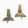 Maple Leaf-Shaped Metal Charm Pendants in 2 Finishes view 5