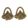 Floral Handbag Metal Charms in Two Antique Finishes view 5