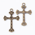 Dotted Cross Charms in Antique Bronze, Antique Silver view 5