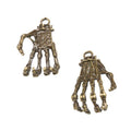 Vintage Skeleton Hand Charms in Multiple Finishes for Jewelry Making view 6
