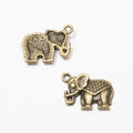 Decorated Elephant Metal Charm Pendant For Jewelry Making And Craft Projects view 7