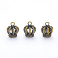 Openwork Crown Metal Charms in Six Polished Finishes view 7