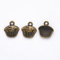Cupcake Charms in Antique Bronze and Antique Silver Finishes view 5