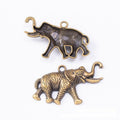 Walking Elephant Metal Charms in Two Antique Finishes view 5