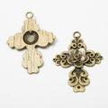 2-Finish Rose Cross Metal Jewelry Components for Crafts view 5