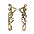 Standing Skeleton Metal Charm In 2 Finish Options for Jewelry Making view 4