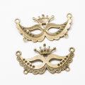 Crowned Masquerade Mask Multi-Loop Connector in Three Finishes view 6