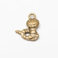 Seated Cartoon Snake Metal Charms in Five Metal Finishes view 7